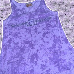 Vintage Hawaii Tourist Dress Tie Dye Cotton Dolphin Graphic Pockets Tank Style L